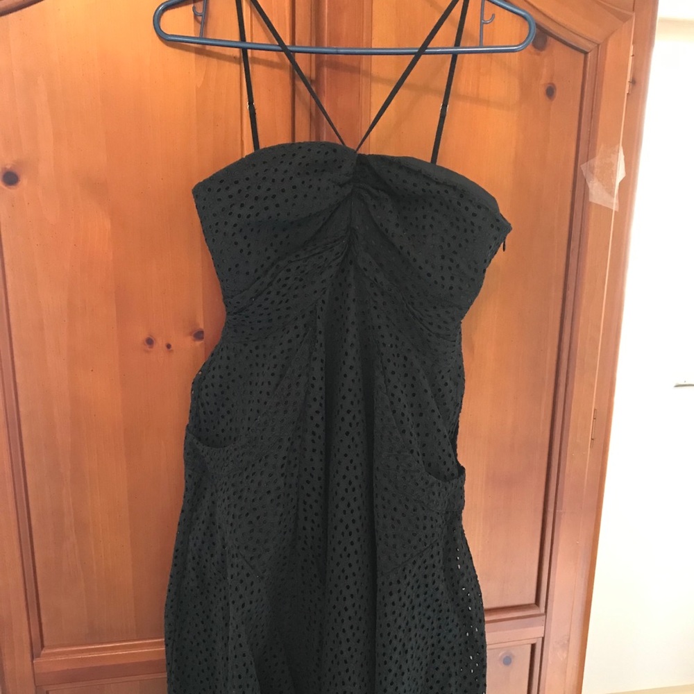 Black Eyelit Calvin Klein , Pocket Dress!